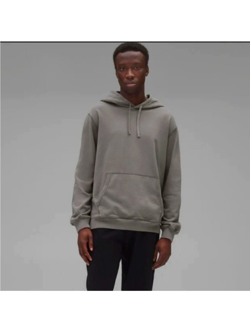 Reigning Champ Olive Gray Pullover Hooded Sweatshirt sz XL Worn Few Times